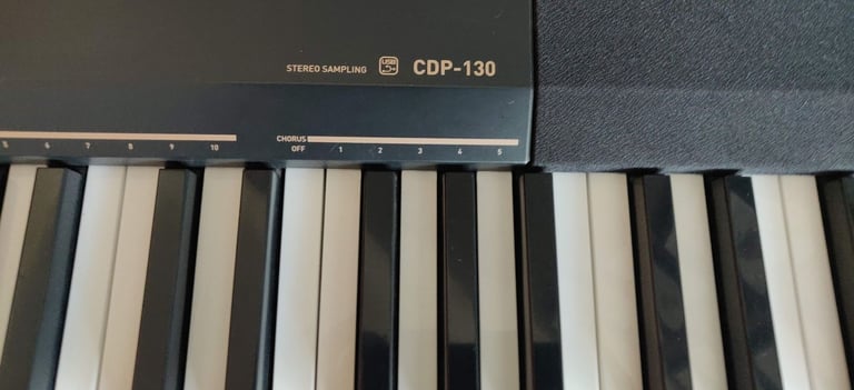 Casio CDP 130 Digital Piano - 88 fully weighted key digital piano, sustain foot pedal and stand