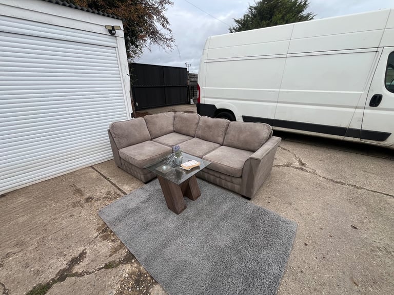 image for DELIVERY AVAILABLE - Grey Left Hand Corner Sofa