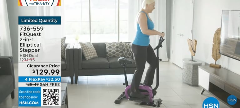 Super stylish Fitquest elliptical stepper exercise bike 2 in 1 brand new in box  
