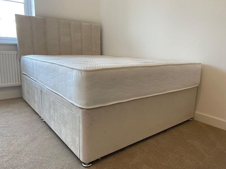 image for Double Bed with Mattress for Sale – Can Deliver Same Day