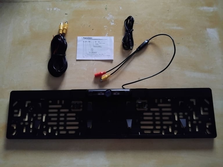 Car rear number plate holder with camera