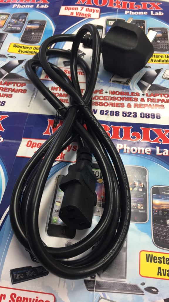 3 Pin UK Male Plug Power Cord Cable For Computer, Laptop, And All Electronic