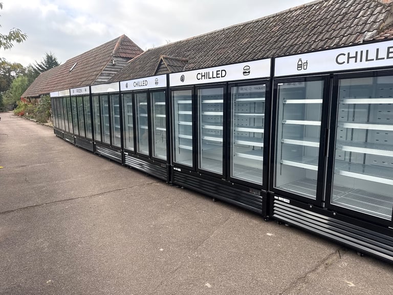 Commercial upright display fridge or freezer double triple single available new 