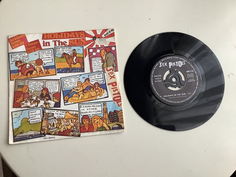 image for SEX PISTOLS  45rpm Holidays in the sun rare French pressing
