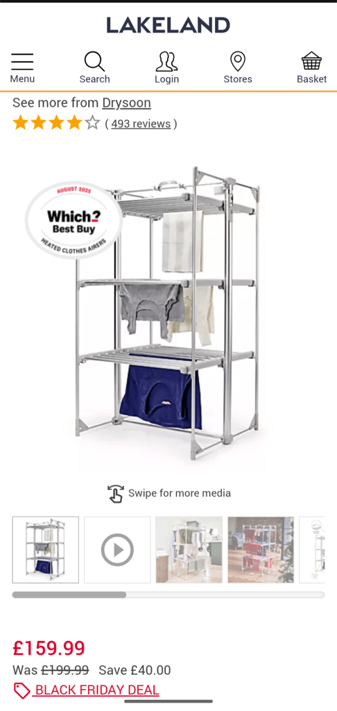 image for Dry Soon Deluxe 3-tier Heated Clothes Dryer