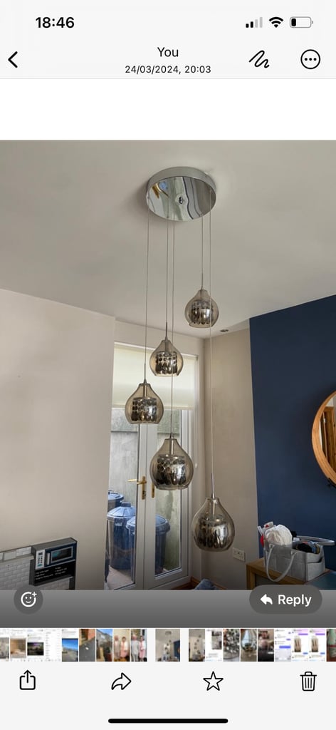 image for BHS 5 shade light fitting