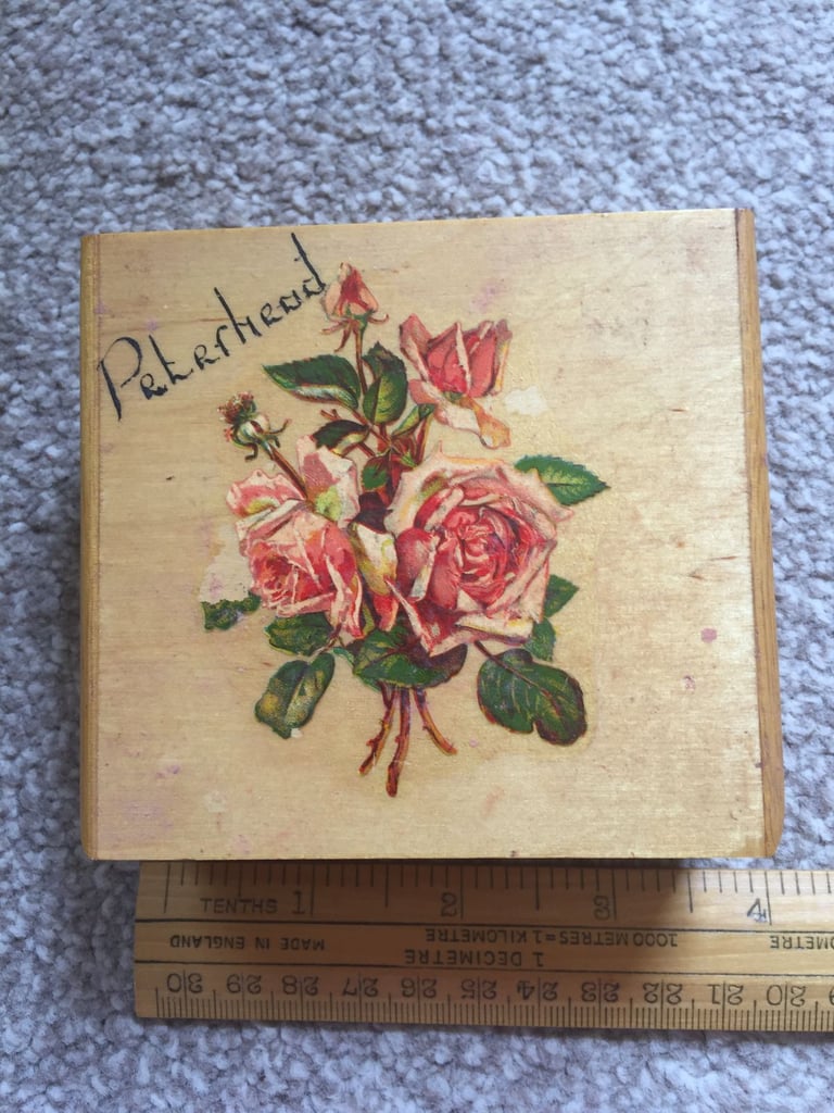 image for Small decorative wooden souvenir box from Peterhead
