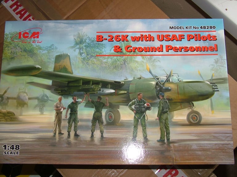 image for ICM48280 - ICM 1:48 - B-26K with USAF Pilots & G/Personnel