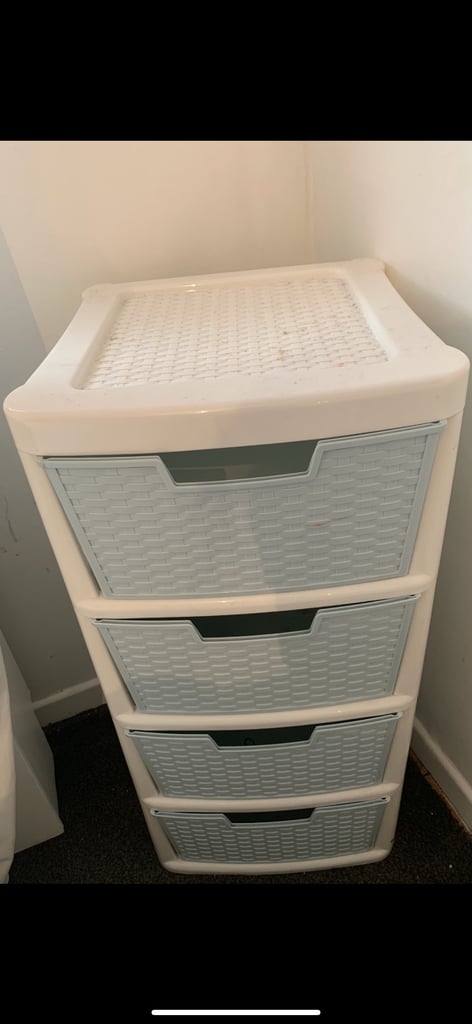 image for Plastic rattan drawers