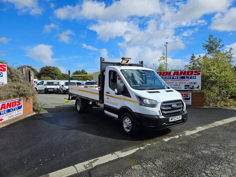 image for 2023 ON 23 PLATE FORD TRANSIT 350 LEADER TDCI RWD LWB DROPSIDE PICK UP ULEZ FREE