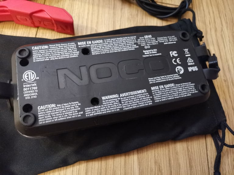 Noco Boost Plus GB40 12V Portable Lithium Jump Starter 1000A Battery Booster Pack for Car or Van