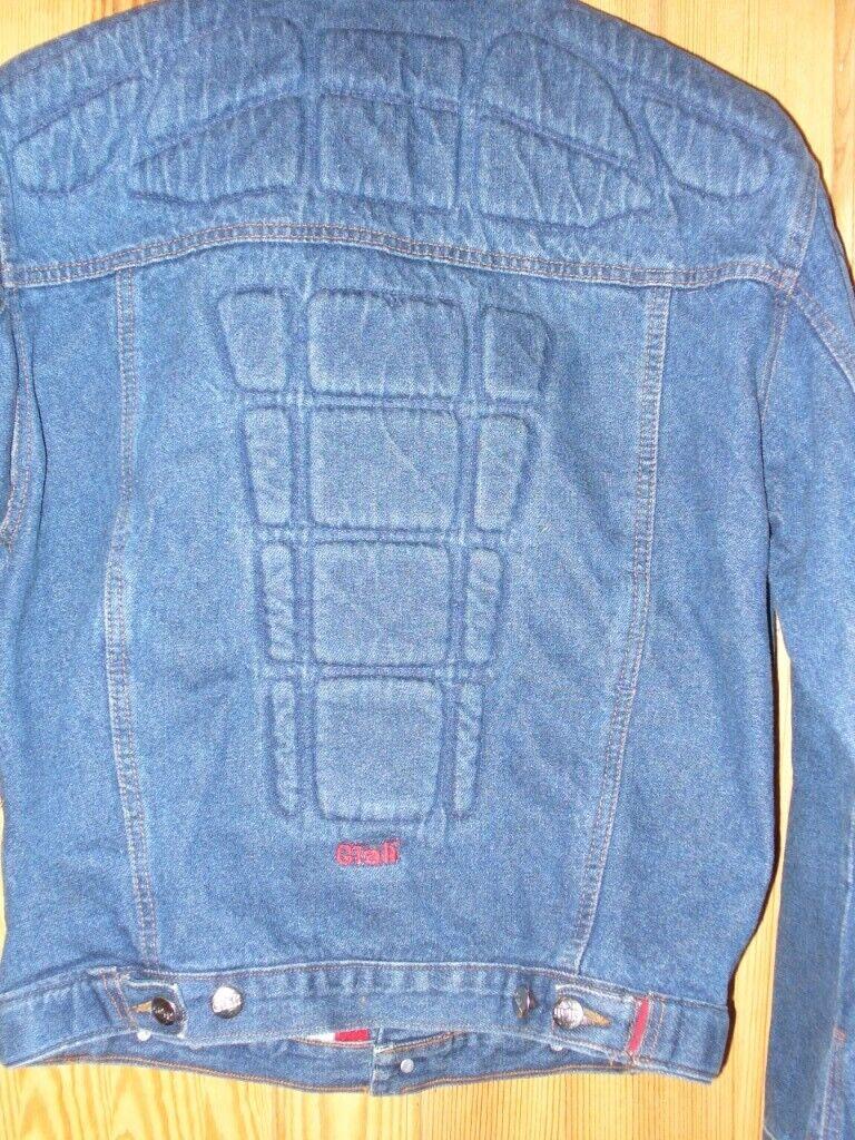 Denim bike/scooter jacket. Fits size medium. Good condition