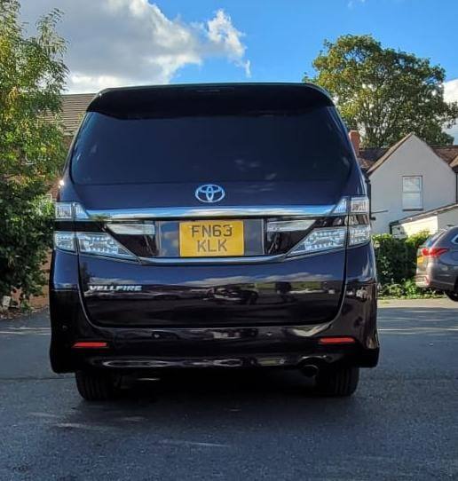 2013 Toyota Vellfire Petrol 2.4 Automatic - 8 seater MPV, Red Wine, 67.5K Miles