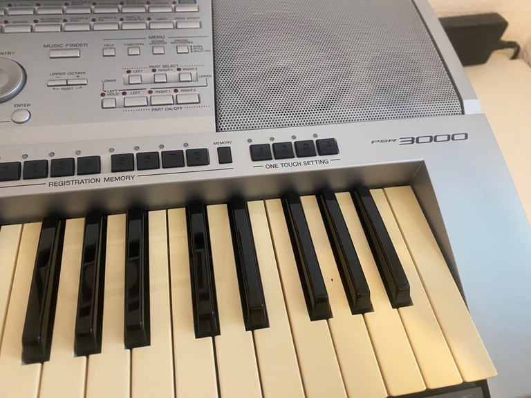 Yamaha PSR 3000 electronic keyboard, stand , cover and carry case 