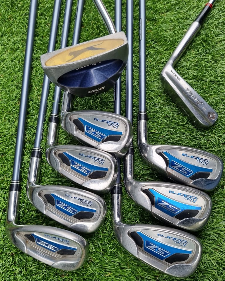 KING COBRA SZ - Lite flex Graphite 5-SW, Cobra OFFSET 3-5-7, putters x2 & trolley bag