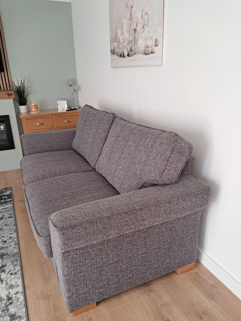 London 3 Seater Fabric Sofa 