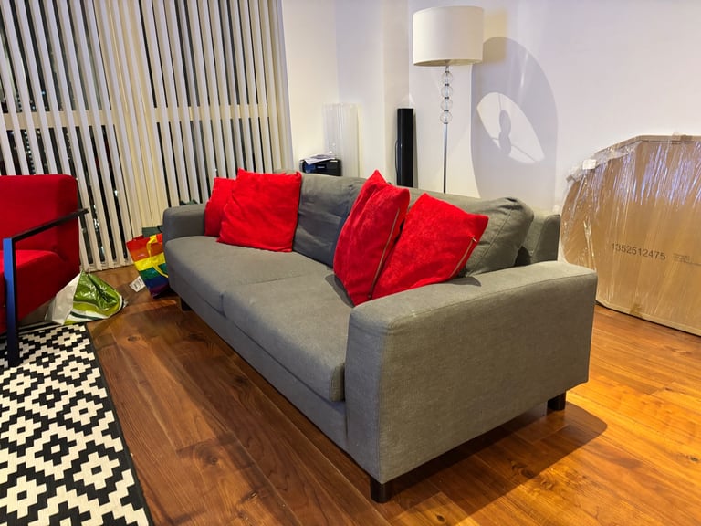 image for 2/3 seater grey sofa *free* (collection only) 