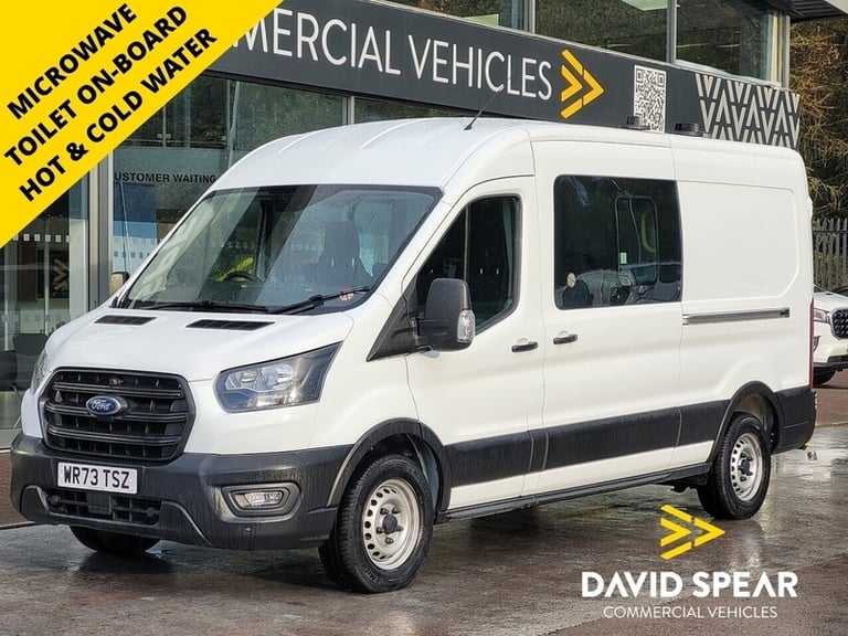 2023 Ford Transit 350 EcoBlue Leader  130ps Welfare Crew Cab Van L3 H2 Euro 6 with Microwave, Com...