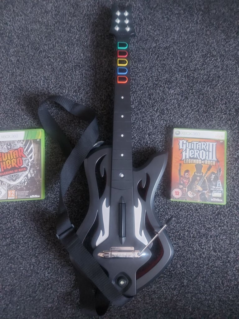 image for Xbox 360 guitar hero plus 2 games