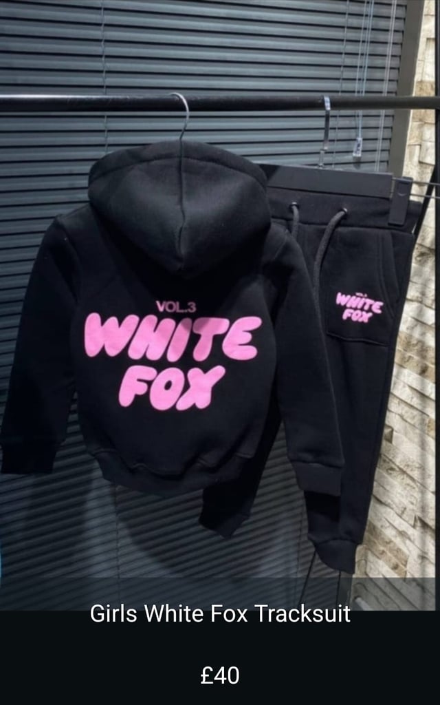 image for Girls White Fox Tracksuits 