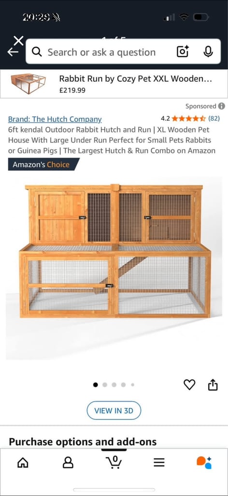 image for BNIB 6ft Kendal rabbit hutch and run