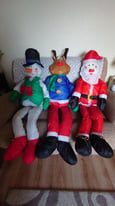 set of three indoor or outdoor Christmas decorations