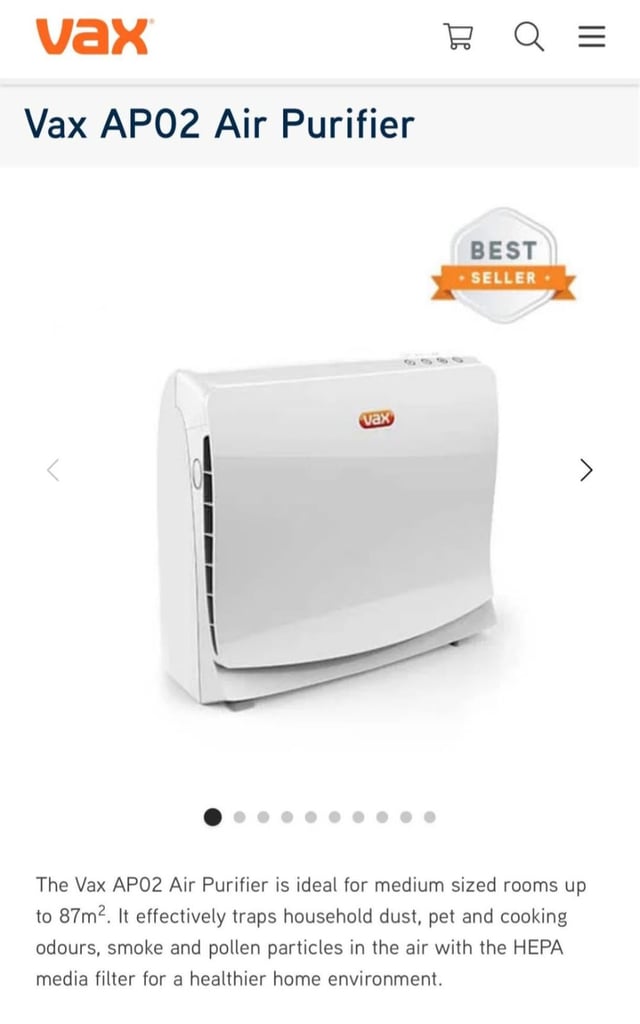Vax purifier 