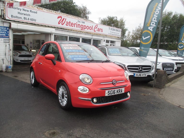 2016 Fiat 500 0.9 TwinAir Lounge Euro 6 (s/s) 3dr HATCHBACK Petrol Manual