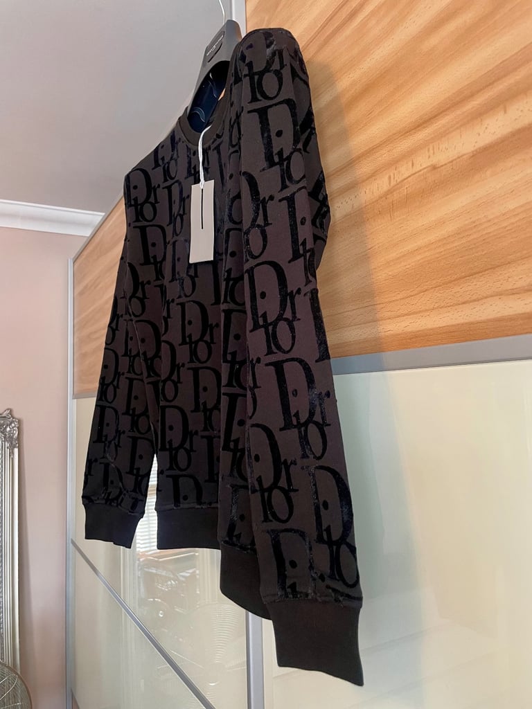 Dior Sweatshirt!!! All-over Velvet Embossed Design!