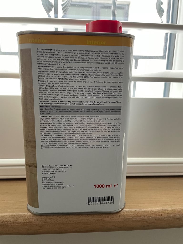 OSMO Door Oil (3060 Clear)