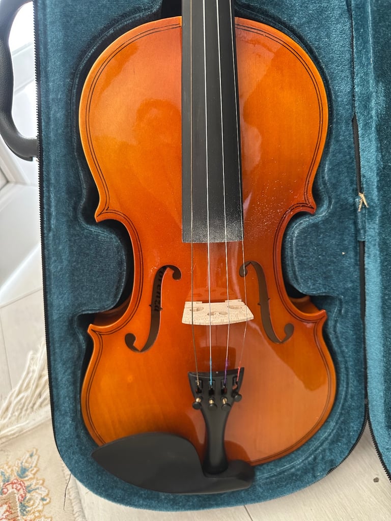 Full size forenza violin plush case and bow 