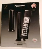 Cordless Phone With Answer Machine Twin Set By Panasonic BNWT Black
