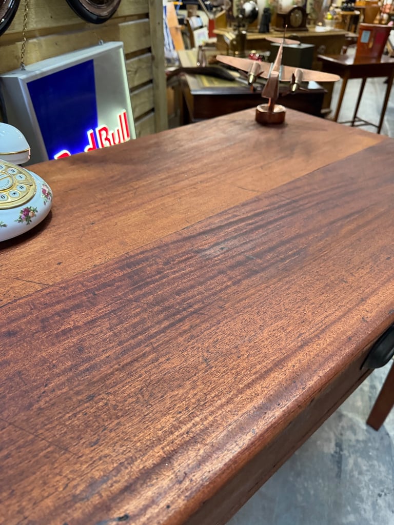 Late Victorian Solid mahogany Writing Table with Drawer – 91.5 cm x 60 cm x 76.5 cm