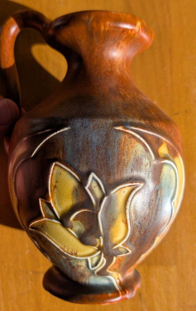 image for Vintage Empire Ware 1920s Vase Floral England 34 Flowers