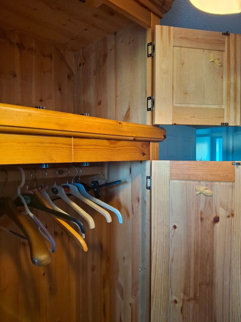 Deep and Tall Pine Wardrobe 