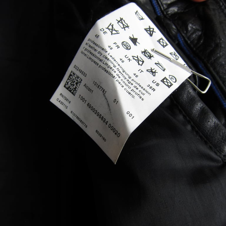 HUGO BOSS AICON1 LEATHER JACKET SIZE - IT46 - UK46 - MEDIUM RRP: £650