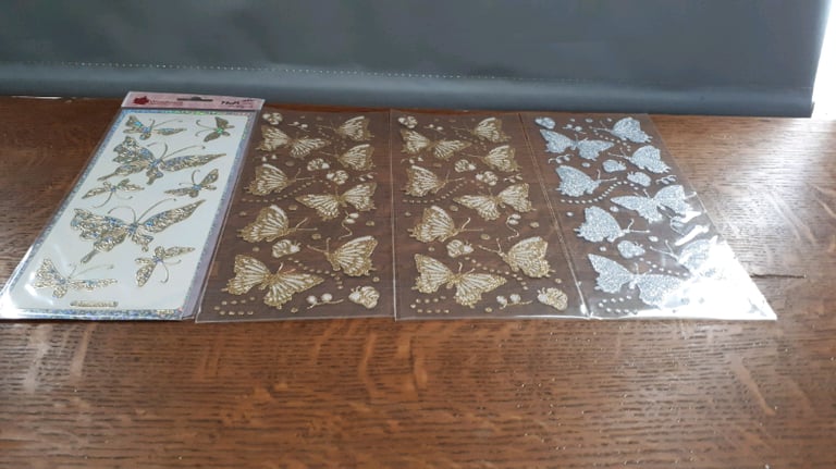 Crafting Butterfly Stickers x 4 - NEW 