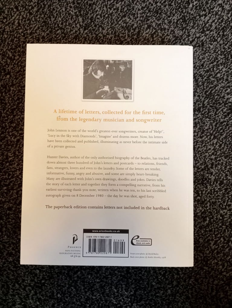The John Lennon Letter book Paperback edition The Beatles