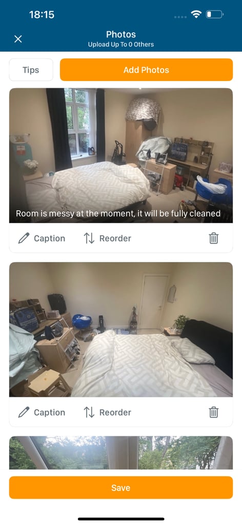 Single room 3.5m x 4m