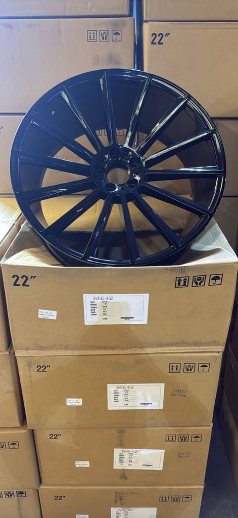 image for 🔥 VOLKSWAGEN 5X112   22 X 10J  Gloss Black Alloy Wheels 🔥 BRAND NEW BARGAIN PRICE!!!!