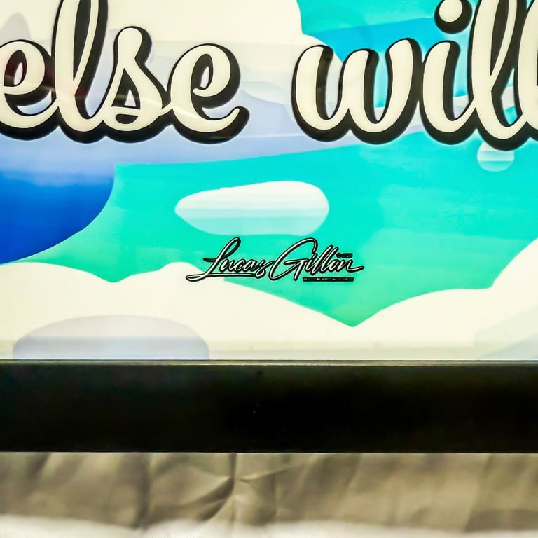 Premium Framed Print “Believe in Yourself” by writer, artist & designer Lucas Gillon