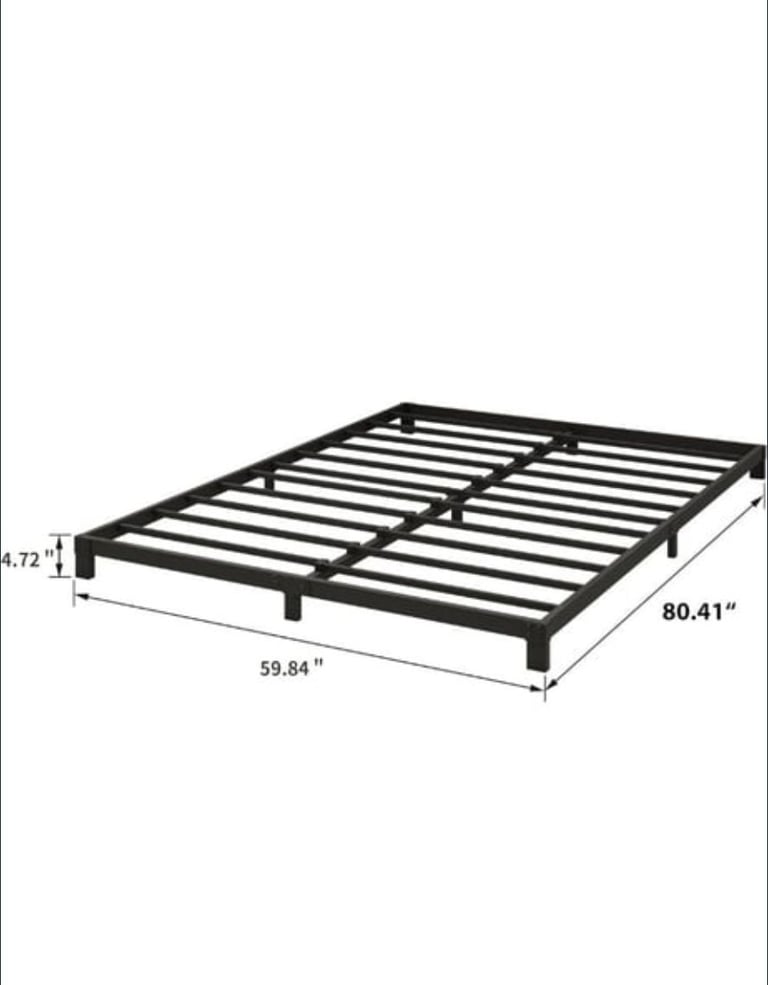 Japanese Style Black Metal King Size, Bed Frame - Excellent Condition