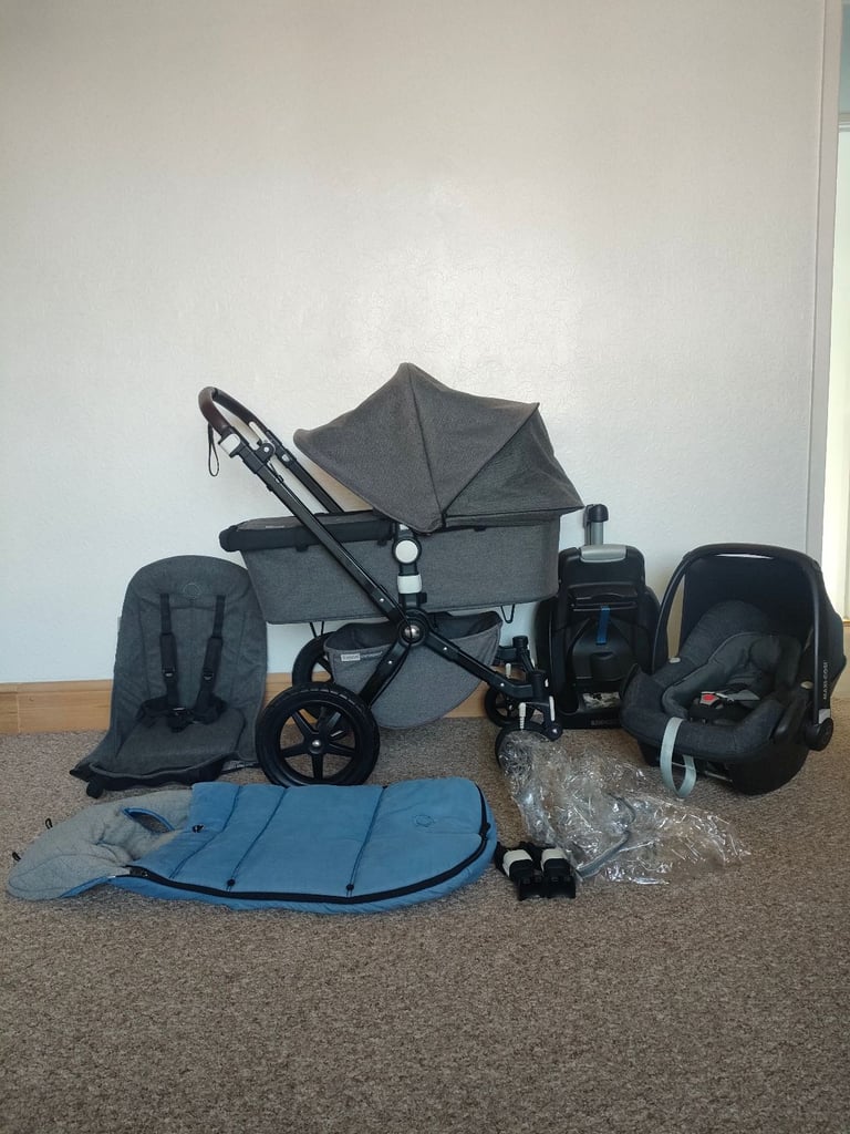 Bugaboo cameleon 3 grey tweed can post 