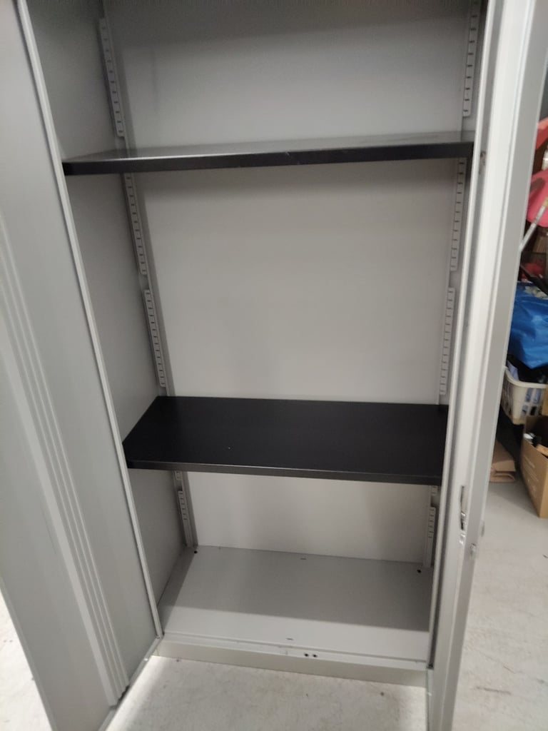 Bisley grey two door storage cabinet 