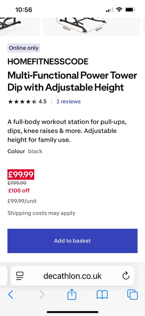 Pull up/dip tower