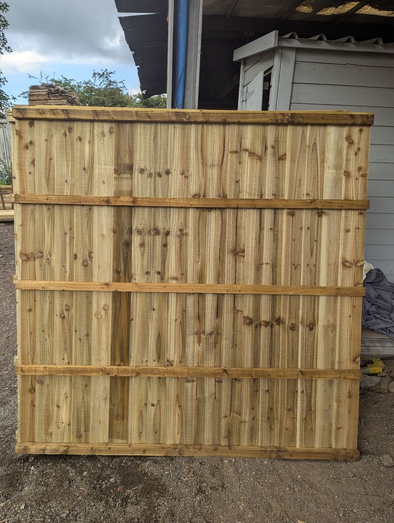 6x6 Heavy duty Tanilised feather edged panels. (More sizes available)