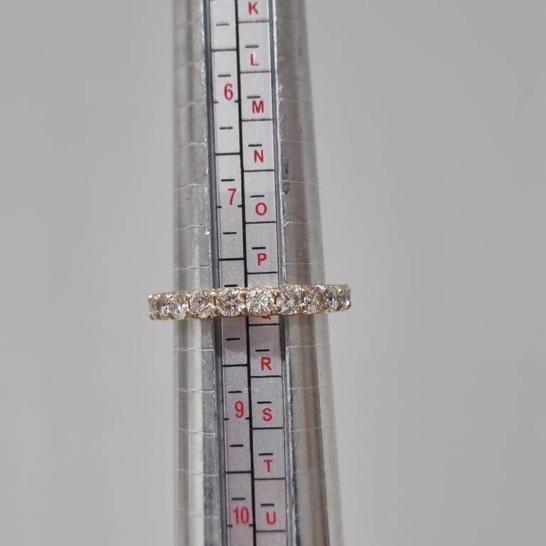 Gold 14ct Diamond full Eternity ring. 