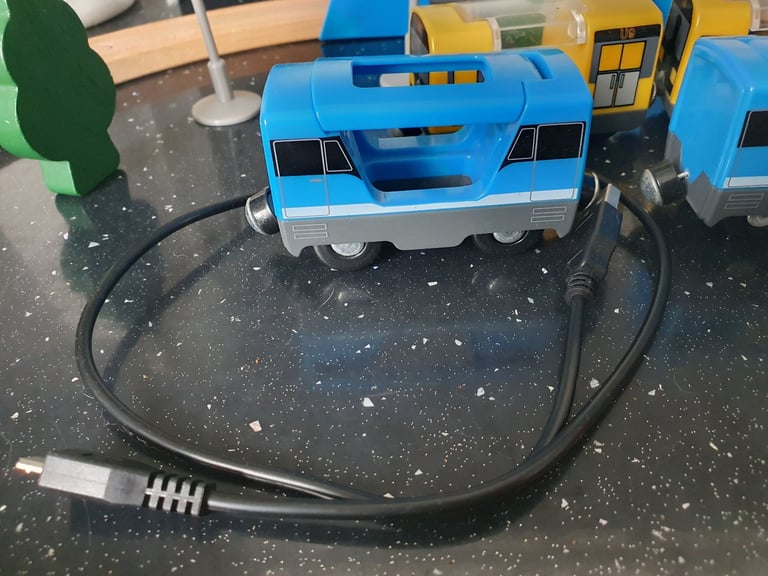 Play Tive Railway Set City Express Wooden Train Set lights sounds USB Battery train