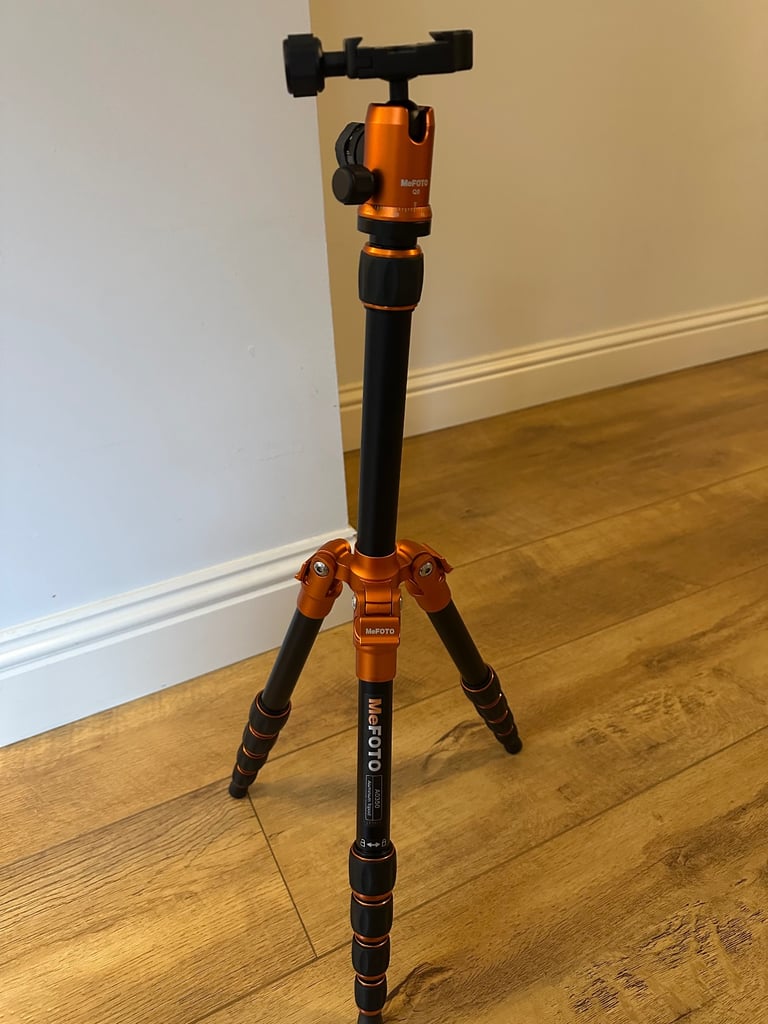 Mefoto Backpacker Travel A0350 Aluminium Tripod + Carry Bag Orange