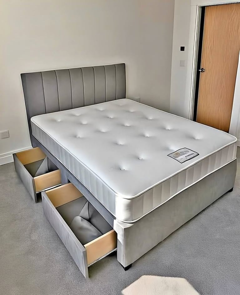 image for Divan Double (Single / King Size) Bed+Mattress CLEARANCE SALE ON BRAND NEW BEDS WITH MATTRESSES